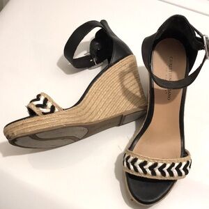 CHRISTIAN SORIANO Espadrille Platform Wedge Sandals